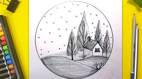 Pencil Sketch Drawing Ideas Scenery Easy / Easy pencil sketch drawing ...