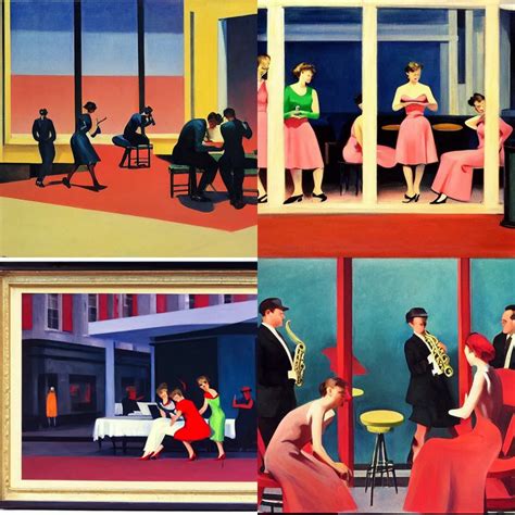 S Jazz Group Painted By Edward Hopper Stable Diffusion Openart