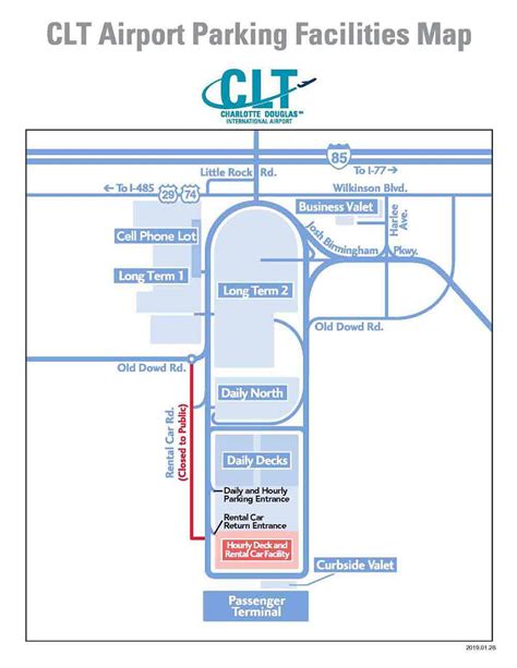 Charlotte Douglas Airport Parking Map - Cape May County Map