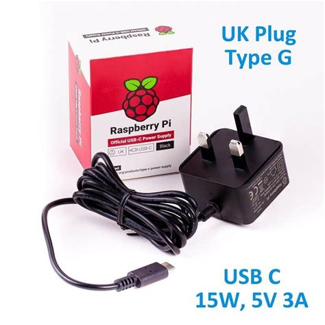 Raspberry Pi 15W 5V 3A USB C PSU