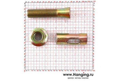 Анкерный болт с гайкой М16/20*75. Распорный анкер болт с гайкой 20х75.