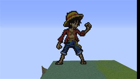 Monkey D Luffy Pixel Art Minecraft Project