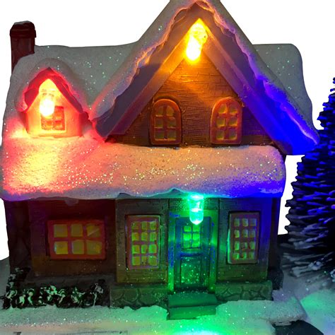 China China OEM Christmas Village Figurines Set - LED light up animated ...