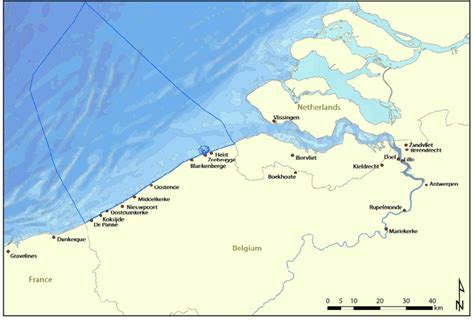 map   belgian coast   coastal fishing ports  auctions