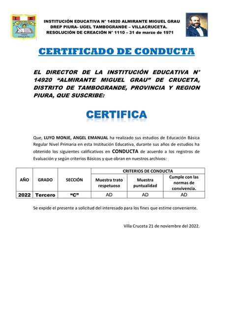 Certificado De Conductapdf