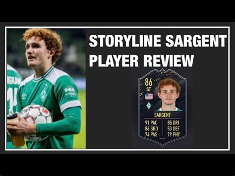 Awesome Rated Storyline Sargent Card Fifa Player Review Youtube