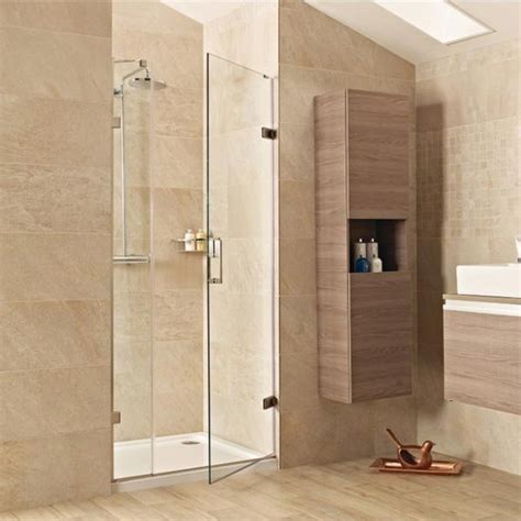 Roman Liberty Inward Or Outward Opening Hinged Shower Door Inline Panel Alcove 8mm Brushed