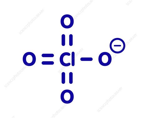 Perchlorate anion chemical structure, illustration - Stock Image - F028 ...