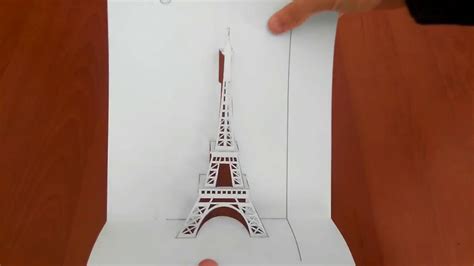 Eiffel Tower Paris Pop Up Card Diy La Torre Eiffel La Carta Pop Up