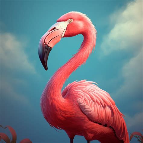 Premium Photo | 3Drendered pink flamingo bird