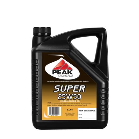 PEAK SUPER 25W50 - PEAK Lubricants