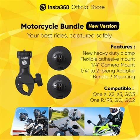 Jual Insta360 Motorcycle Mount Bundle Aksesoris MotoVlog Shopee Indonesia