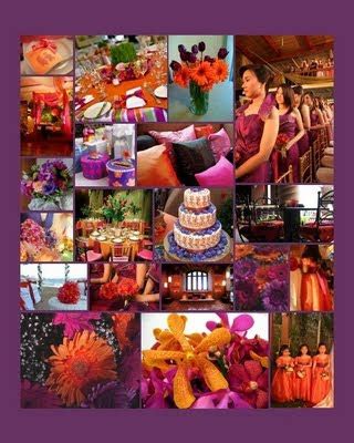 African Pearl Bridal: Purple and Orange wedding theme