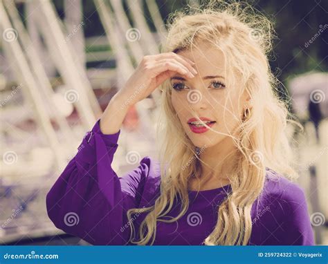 Happy Fashion Model Woman Stock Photo Image Of Luxury 259724322