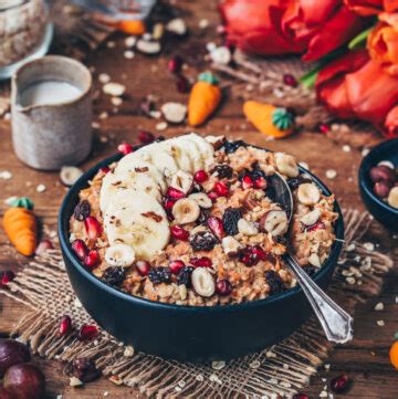 Vegan Carrot Cake Oatmeal Breakfast Porridge Recipe Bianca Zapatka