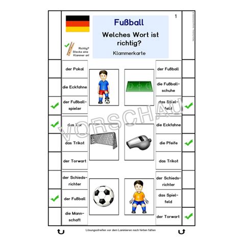 Unterrichtsmaterial für DaF DaZ zum Thema Fußball