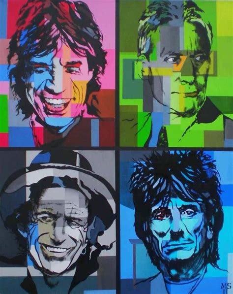 Rolling Stones Pop Art Painting | Pop art painting, Rolling stones, Pop art