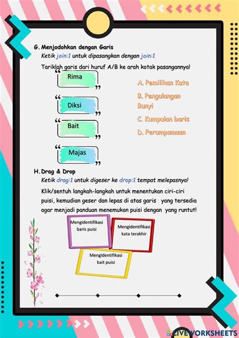 Latihan Soal Ciri Ciri Puisi Worksheet Live Worksheets