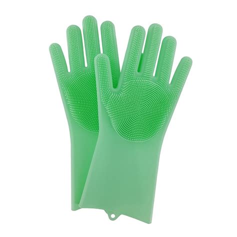 Paire de gants éponges magiques silicone Elicuisine Mathon fr