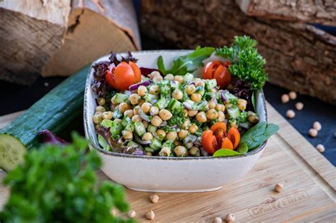 Schneller Kichererbsen Salat Frisch Einfach Und Knackig