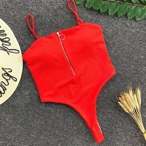 New Design Red Bikini Thong One Piece Swimsuit Buy Thong One Piece Swimsuit Red One Piece