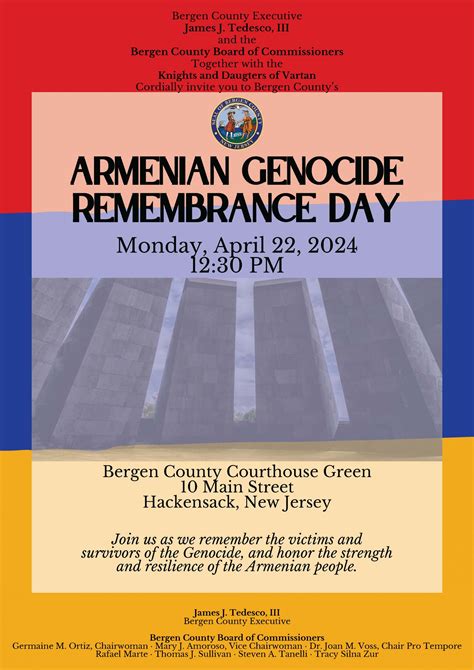ARMENIAN genocide Remembrance Day – Bergen County, NJ – Official Website