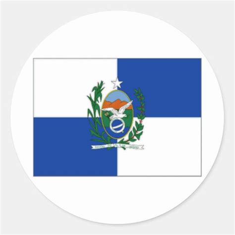 Brazil Rio de Janeiro Flag Classic Round Sticker | Zazzle