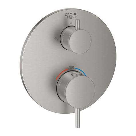 Atrio Thermostatic Shower Mixer For Outlets With Integrated Shut Off