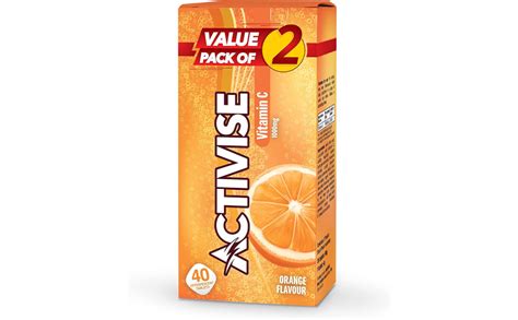 Activise Vitamin C Mg Effervescent Tablet Orange Flavour Pack Of