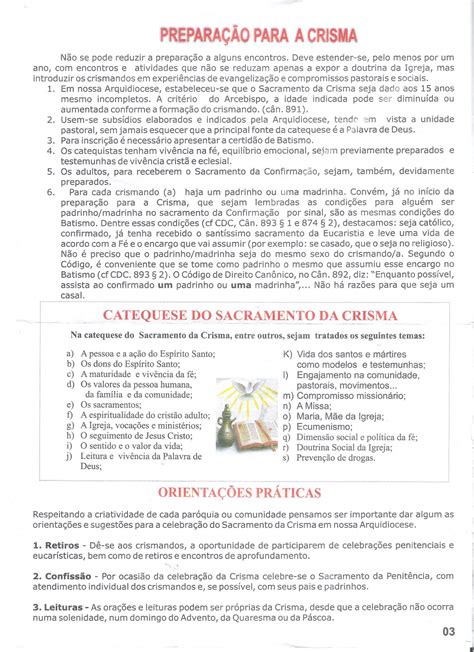 Encontros Prontos Para Catequese Crisma