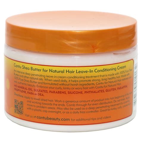 Cantu Shea Butter Natural Hair Leave In Conditioning Cream 12 Oz