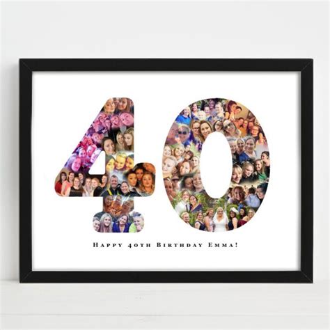 40th Birthday Photo Collage Indiprintsstudio Co Uk