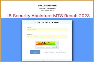 Ib Security Assistant Mts Result Mp Career