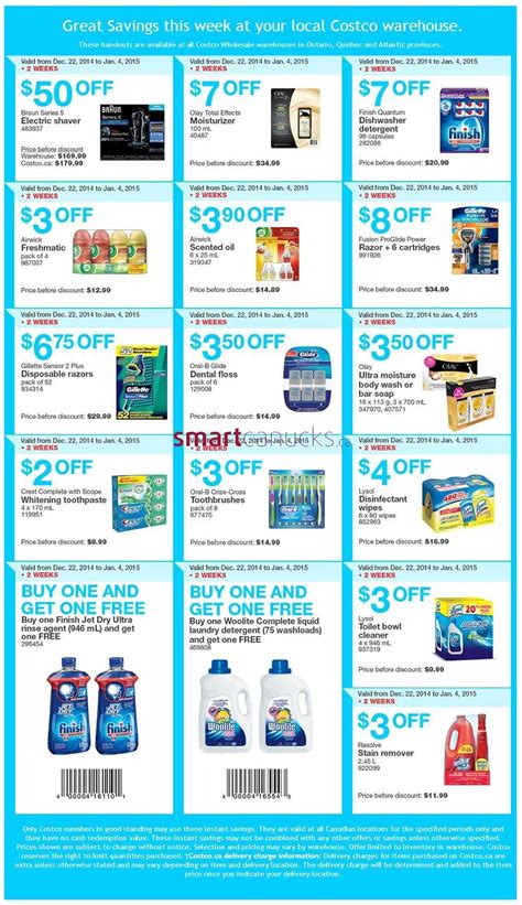 Costco Weekly Savings ON QC Atlantic Canada December 22 To January 4