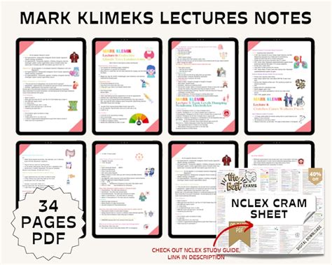 Mark Klimex Notes Mark K Lecture Notes Nclex Study Guide Etsy