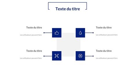 Mod Le Pr Sentation Diagramme Bleu Et Blanc Avec Quatre Symboles