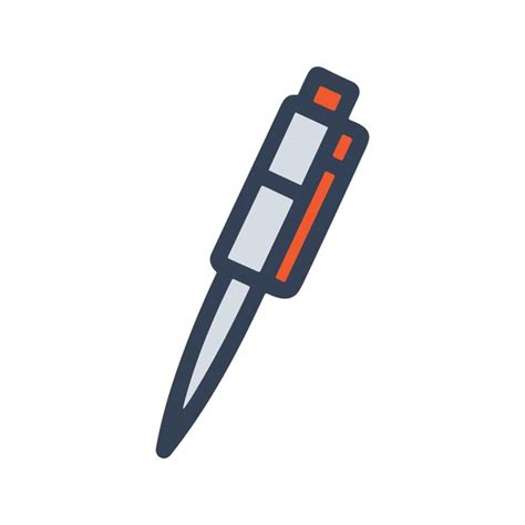 Premium Vector An Icon Of A Modern Ballpoint Pen Flat Vector Illustration