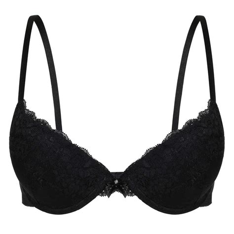 Women S Lace Padded Underwire Demi Plunge Push Up Bra 32a 36dd Hot Ebay