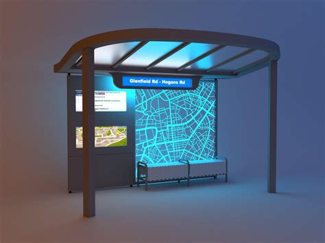 Modern Public Transit Station Bus Stop 3d Model By Malibusan