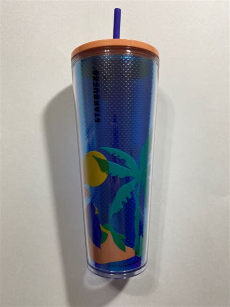 Starbucks Summer 2020 Iridescent Blue Mermaid Island Tumbler 24 Oz