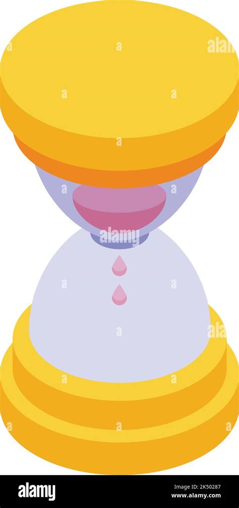 Hourglass Menopause Icon Isometric Vector Woman Hormone Climateric