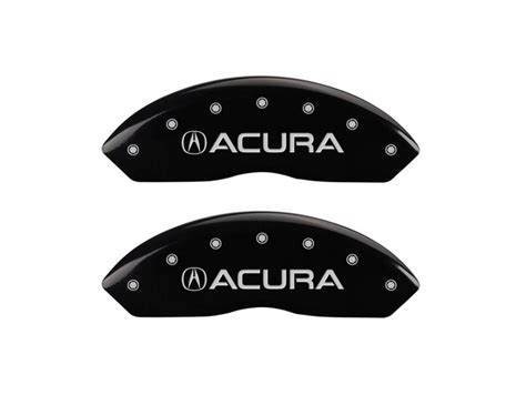 Mgp 39018sacubk Silver Character Front And Rear Acura Engraved Caliper Cover Black Powder Coat