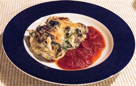 OnTheMove-In the Galley: Chicken Lasagna with Greens, Mushrooms & Walnuts