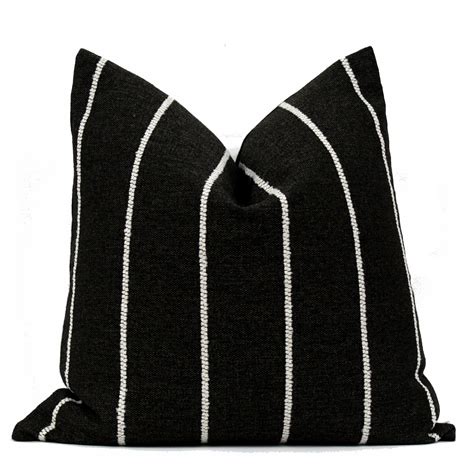 Black and White Stripe Pillow Cover - Dwellissimo