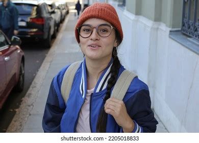 Cute Teenage Girl Smiling Outdoors Stock Photo 2205018833 | Shutterstock