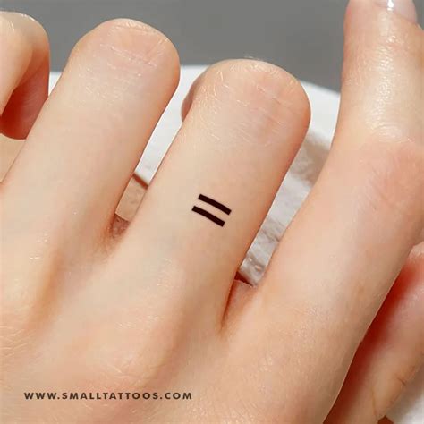 Small Equal Sign Temporary Tattoo Set Of Tattoos Temporary