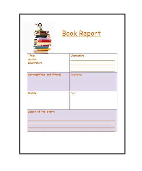 21 Free 37 Free Book Report Templates Word Excel Formats