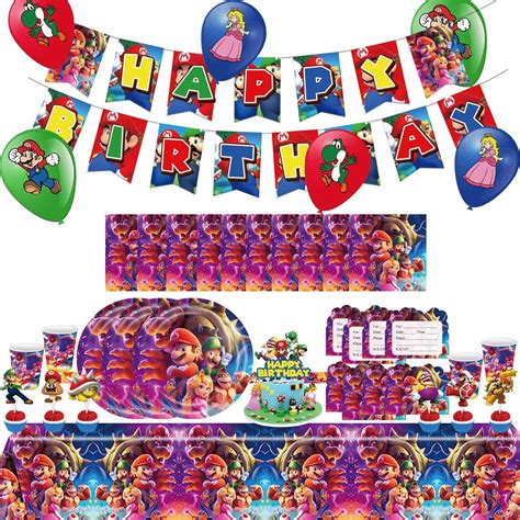 Nysrzy Mario Birthday Party Supplies For Super，mario