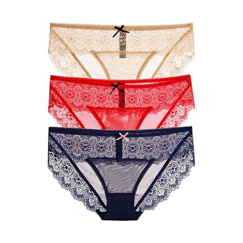 Bow Ladies Sexy Lace Panties For Women Underwear Hollow Out Low Waist