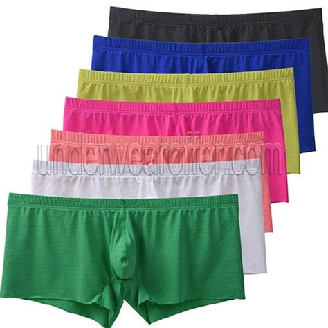 Sexy Mens Nylon Stretchable Seamless Mens Boxer Briefs Underwear Ultra